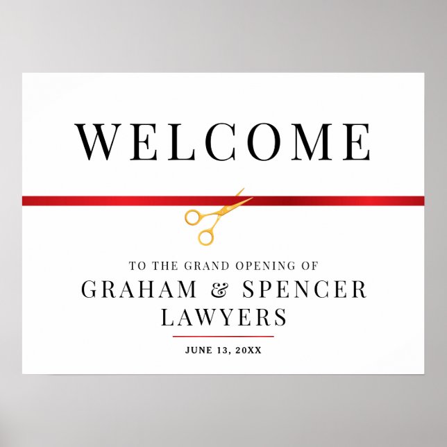 Poster Grand Opening Welcome Sign (Devant)