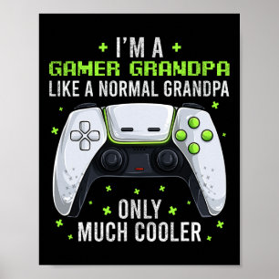 Poster Grand-pa Jeu Jeu Chemise Drôle Jeu Vidéo Drôle Jou