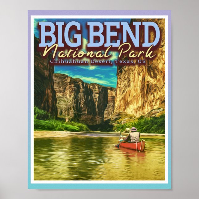 POSTER GRAND PARC NATIONAL DE BEND - TEXAS USA (Devant)