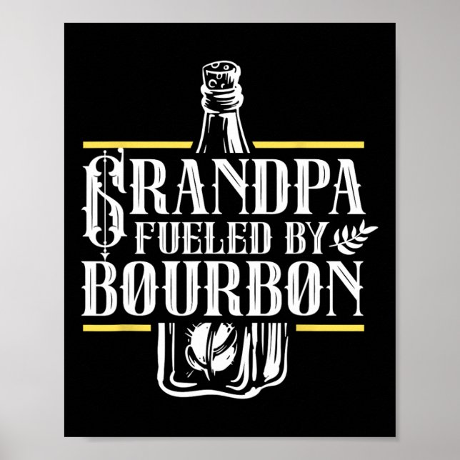 Poster Grand-Père Alimenté Par Boisson Bourbon Boire L (Devant)