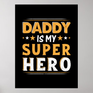 Poster Grand-père Cadeau   Papa Est Mon Super Héros