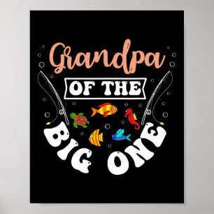 Poster Grand-père de la grande fête d'anniversaire de pêc