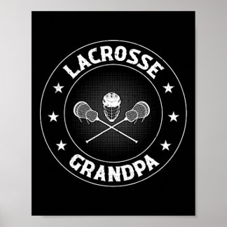 Poster Grand-père du joueur de crosse - grand-père de cro