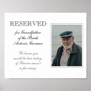 Poster Grand-père du Mariage photo commémoratif de la mar