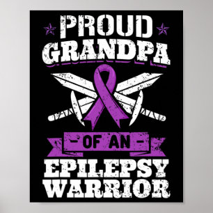 Poster Grand-père guerrier de l'épilepsie Trouble de cris