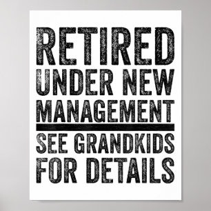 Poster Grand-père Papa Retraité Hommes Meilleure retraite