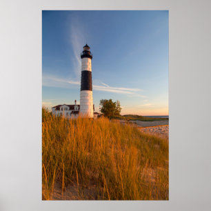 Poster Grand phare de Big Sable Point sur le lac Michigan