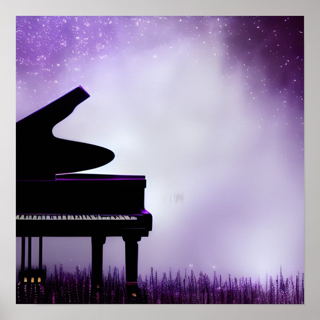 Poster Grand Piano Arrière - plan (Devant)