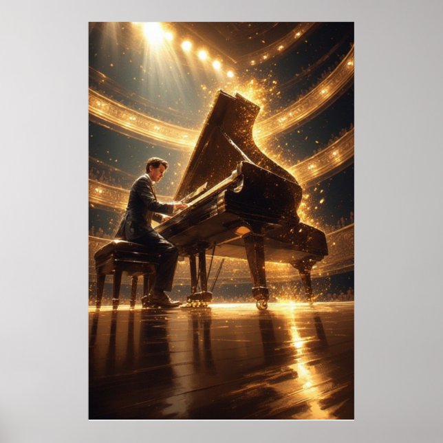Poster Grand Piano Fiery Performance (Devant)