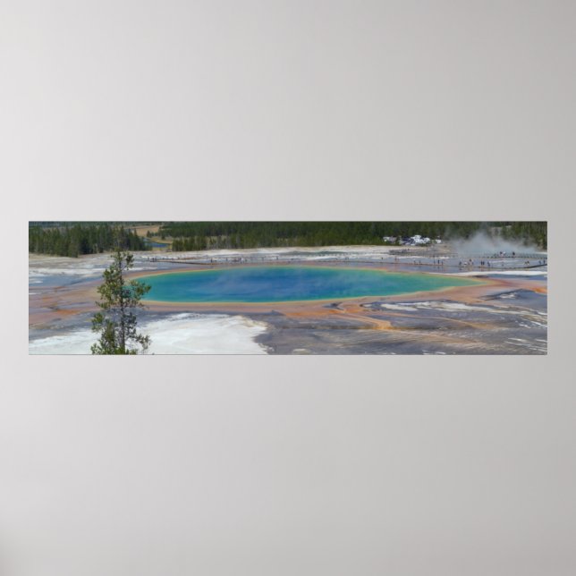 Poster Grand Prismatic Spring Parc national de Yellowston (Devant)