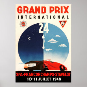 Poster Grand Prix International Spa Francorchamps 1948