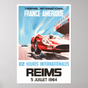 Poster Grand Prix Reims 12h 1964