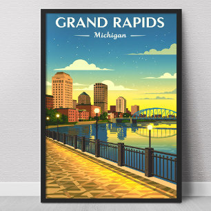 Poster Grand Rapids Michigan vintage