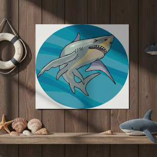 Poster Grand requin blanc