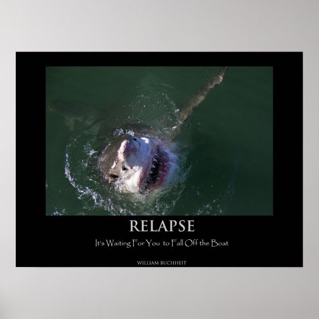 Poster Grand requin blanc "rechute" (Devant)