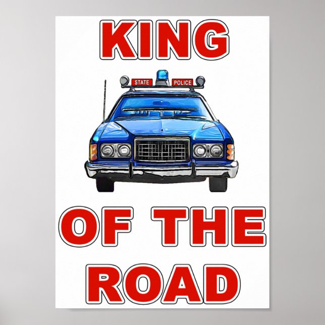 Poster Grand Roi Bleu de la Route #1 (Devant)
