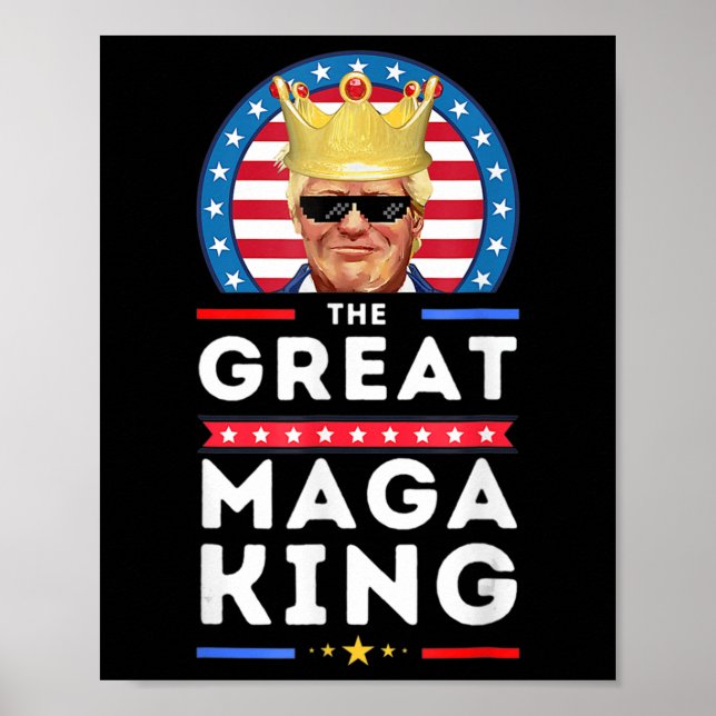 Poster Grand Roi Trump Biden politique Ultra Mega P (Devant)