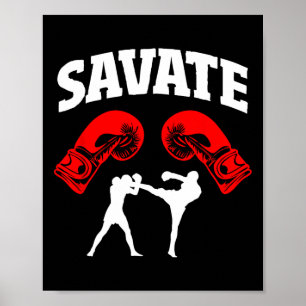 Poster Grand Savate Boxing Design Kick Mixed martial art 