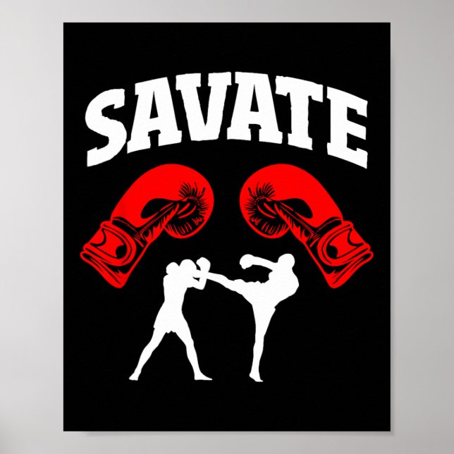 Poster Grand Savate Boxing Design Kick Mixed martial art  (Devant)