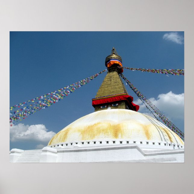 Poster Grand Stupa de Boudha, Katmandou, Népal (Devant)