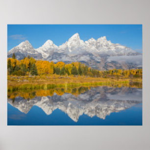 Poster Grand Teton Mountains Wyoming
