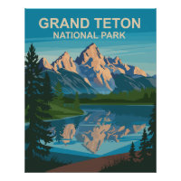 Grand Teton National Park Paysage Art de Voyage