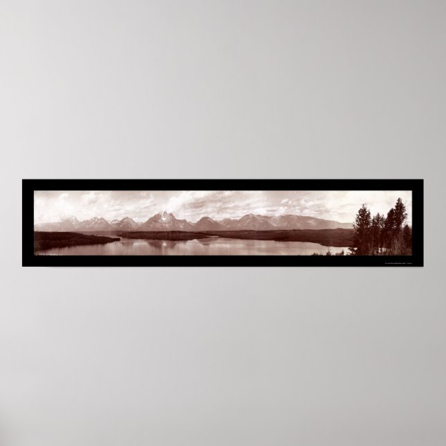 Poster Grand Teton Range WY Photo 1902 (Devant)