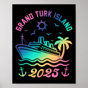Poster Grand Turk Island 2025 Croisière Vacation Beach Tr