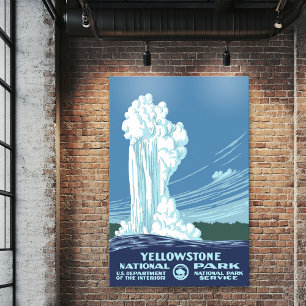 Poster Grand Yellowstone WPA Voyage Ancien