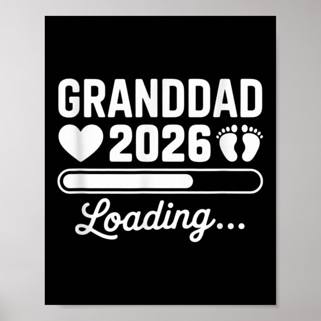 Poster Granddad 2026 Loading New Baby Pregnancy Reveal  (Devant)