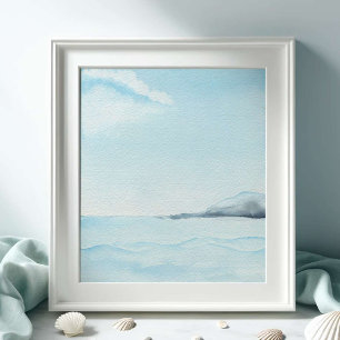 Poster Grande aquarelle Ocean Art