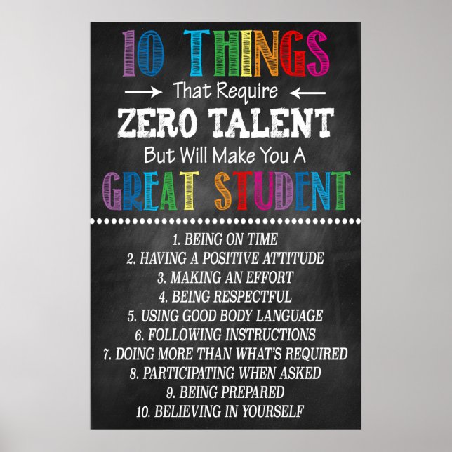 Poster Grande classe étudiante Imprimable (Devant)