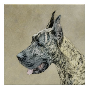 Poster Grande Danse (Brindle) Peinture - Art Chien origin
