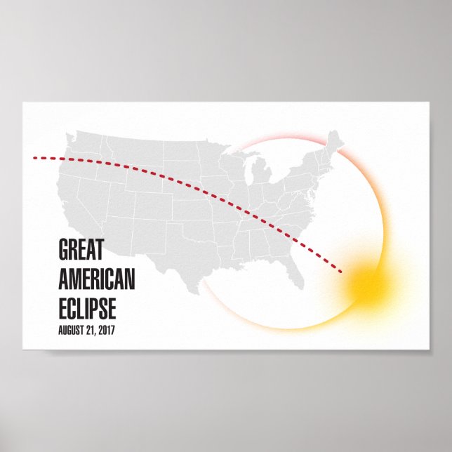 Poster Grande Éclipse solaire américaine 2017 (Devant)