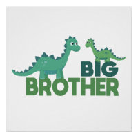 Grande frère dinosaure caricature chambre garçons