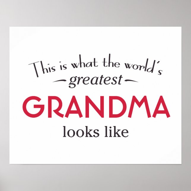 Poster Grande grand-mère du monde (Devant)