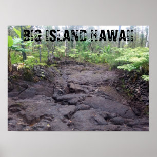 POSTER GRANDE ÎLE HAWAII LAVA FLUX