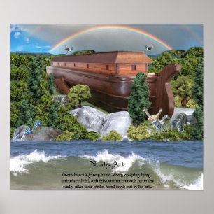 Poster Grande image de toile de lustre de diorama d'arche