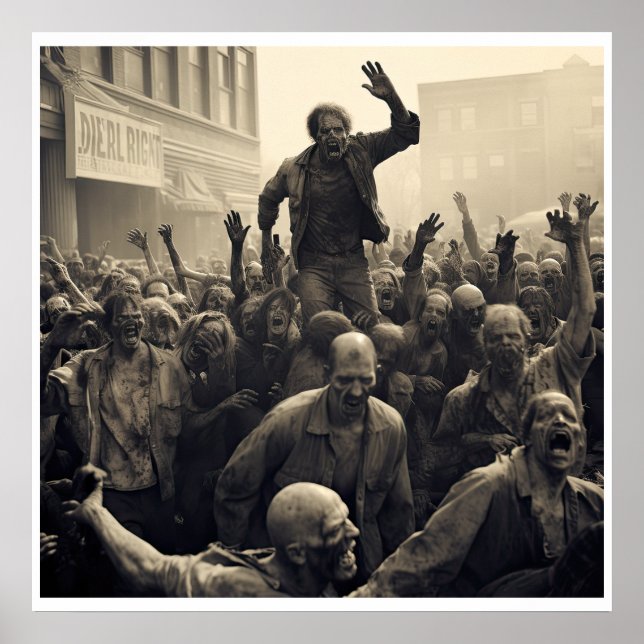 Poster Grande insurrection zombie (L'ère de la dépression (Devant)