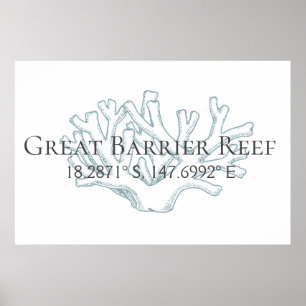 Poster Grande latitude de la barrière de corail