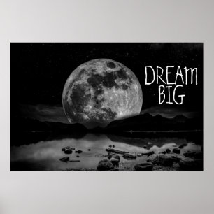 Poster Grande lune rêveuse