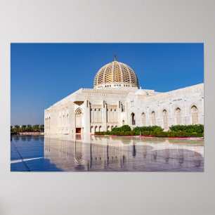 Poster Grande Mosquée Sultan Qaboos à Mascate, Oman
