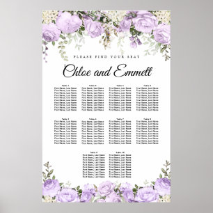 Poster Grande Plaine Florale 10 Table Mariage