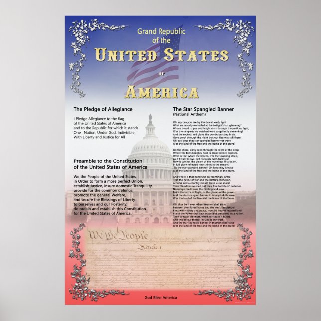 Poster Grande République des États-Unis d'Amérique (Devant)