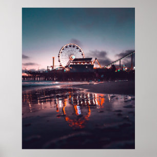 Poster Grande roue pendant l'heure d'or