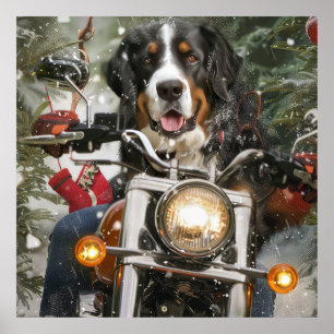 Poster Grande Suisse de l'équitation moto Noël