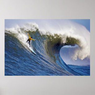 Poster Grande vague à la compétition de surf des Maverick