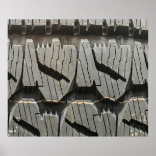 Poster Grande voiture Voiture vieux pneus Black Road voya