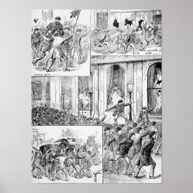 Poster Grandes émeutes à Londres (Devant)