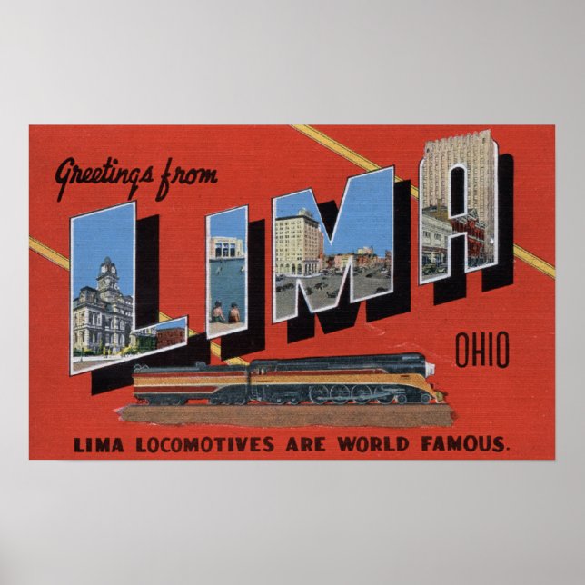 Poster Grandes Lettres - Lima Locomotives sont Monde (Devant)